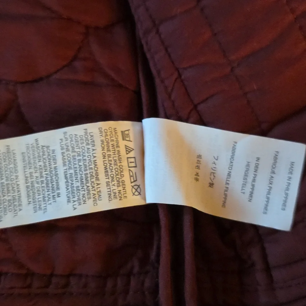 J.CREW Classic Burgundy Wine Quilted Jacket Size XS - Picture 7 of 11
